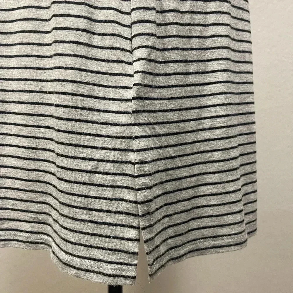 H&M Divided Grey and Black Striped Shirt Dress Size XS
